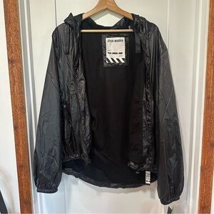 Steve Madden Women's Packable Fanny Pack Jacket Large Black